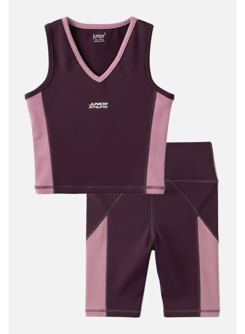 Junior Girls Biker Short Set - Image 1
