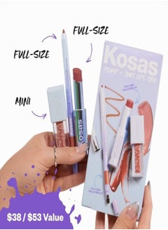 Kosas Plump & Juicy Lips Trio – Ultra-Hydrating, High-Shine Lip Set - pzsku/Z3989A19AE9CE0926ACC2Z/45/_/1740725046/c5635b29-3d0f-4d5c-8884-e635683bf818