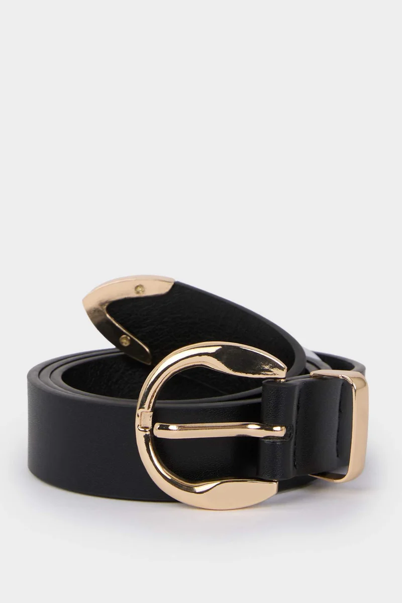 Woman Faux Leather Jean Belt