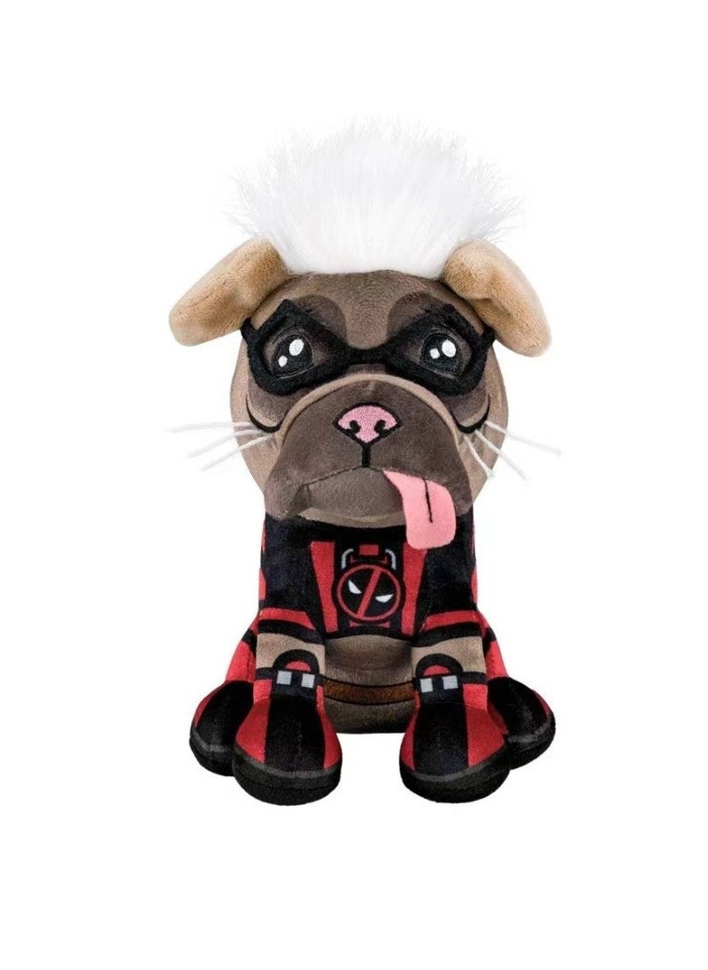 New DOGPOOL plush Deadpool dog plush toy, plush doll Deadpool dog doll around the movie to give gifts to fans and friends (25cm)