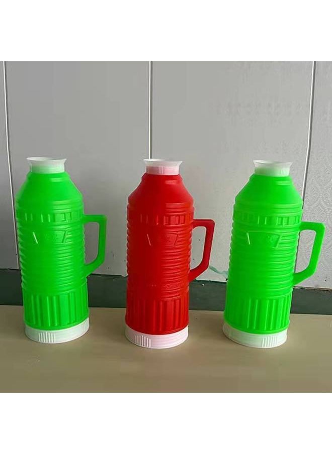 Generic - Thermos Bottle Shell Plastic Thermos Bottle Shell Student Dormitory Bottle Teapot Household Old-fashioned Thermos Large Capacity-Color:Duckbill Model (2l Red Shell + Stopper) 2 Pieces-Capacity:Default - Image 1