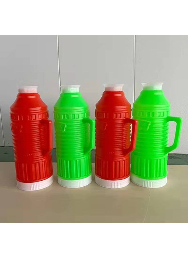 Generic - Thermos Bottle Shell Plastic Thermos Bottle Shell Student Dormitory Bottle Teapot Household Old-fashioned Thermos Large Capacity-Color:Duckbill Model (2l Red Shell + Stopper) 2 Pieces-Capacity:Default - Image 1