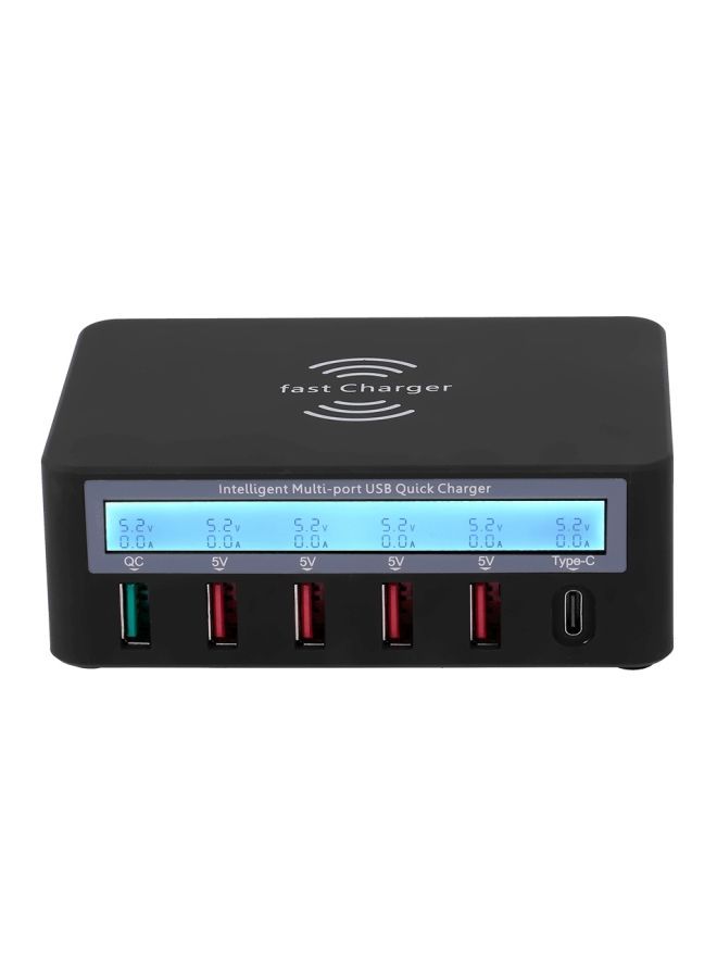 NIBEMINENT 6-Port USB Hub Black - Image 1