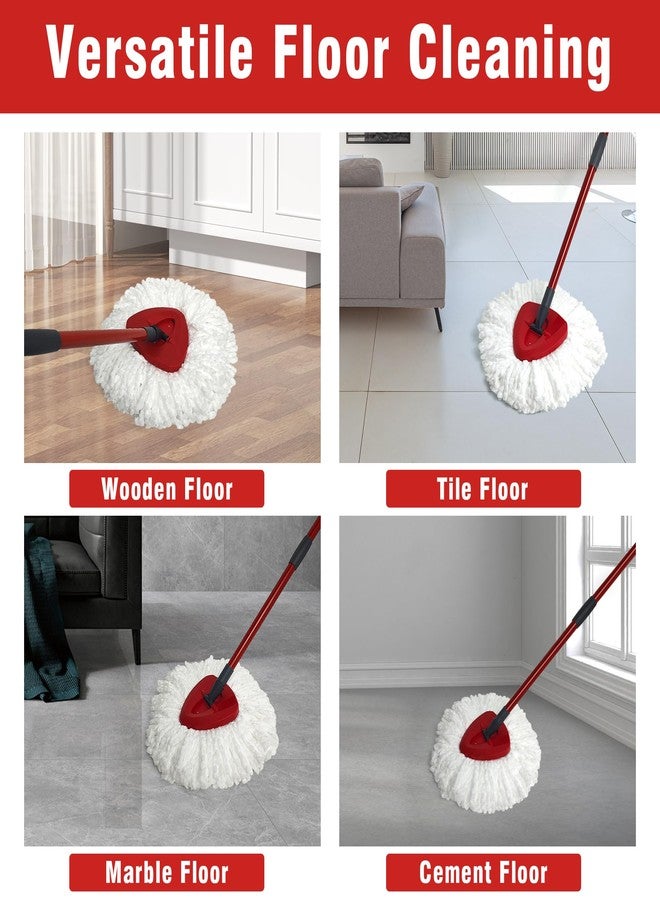 Dolanx رؤوس ممسحة دولانكس بديلة 3 عبوات لنظام O-Cedar EasyWring 1 خزان، رؤوس ممسحة ميكروفايبر دوارة بديلة لتنظيف عميق للمنزل والحمام والمطبخ وأرضيات البلاط - Image 4