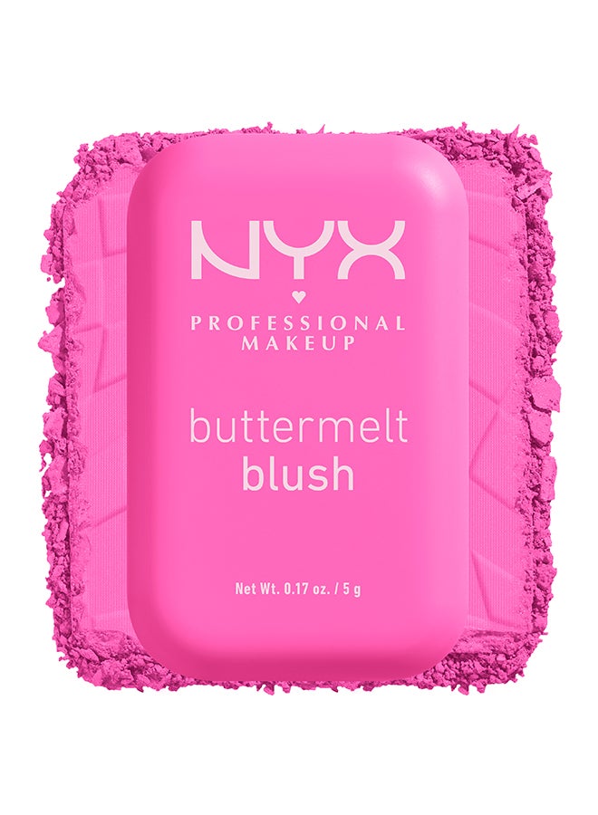 NYX PROFESSIONAL MAKEUP أحمر خدود زبدة الزبد، أحمر خدود بودرة، يدوم حتى 12 ساعة، مقاوم للتلاشي والانتقال، ماي بوتا هاف - Image 4