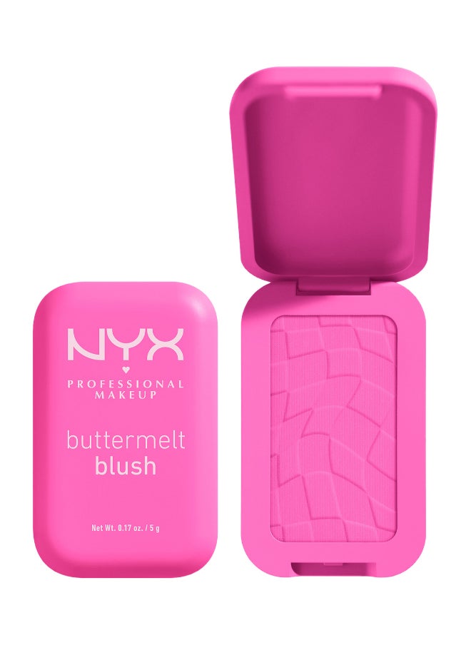 NYX PROFESSIONAL MAKEUP - Buttermelt Blush, Powder Blush, Up To 12 H Wear, Fade & Transfer Resistant, My Butta Half - Image 1