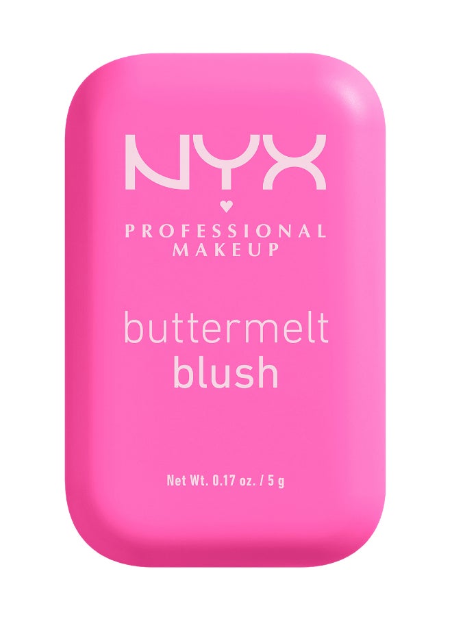 NYX PROFESSIONAL MAKEUP - Buttermelt Blush, Powder Blush, Up To 12 H Wear, Fade & Transfer Resistant, My Butta Half - Image 1