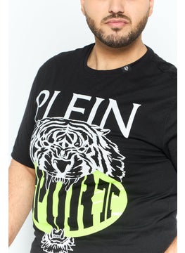 Plein Sport Men Sportswear Fit Short Sleeves Outdoor T-Shirt, Black Combo  - Image 4