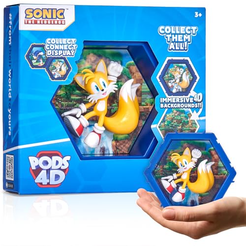 WOW! PODS - 4D Tails, Unique Connectable Collectable Bobble-Head Figure That Bursts from Their World into Yours, Wall or Shelf Display, Sonic Toys and Gifts, Series 1 no. 480 - Image 1
