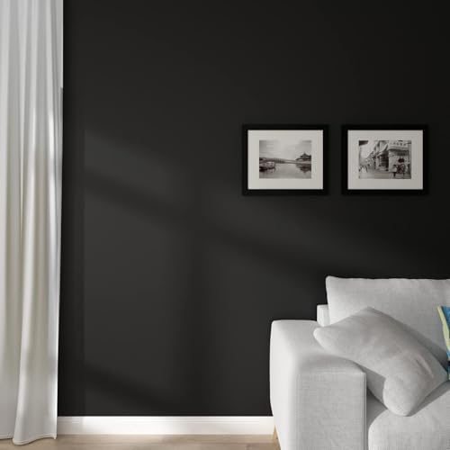 Decotalk 30x200 Black Peel and Stick Wallpaper Black Contact Paper for Cabinets Decorative Removable Wallpaper for Bedroom Solid Black Wallpaper for Walls Self Adhesive Wallpaper Matte Contact Paper - Image 3