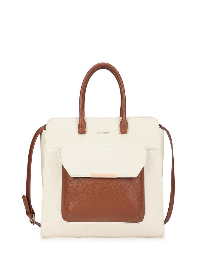Fastrack PowerPlay laptop Tote | Women’s Faux-Leather laptop Tote Bag | 15'' Padded Laptop Section, Center Zip Compartment & External Quick-Access Pockets - Image 1