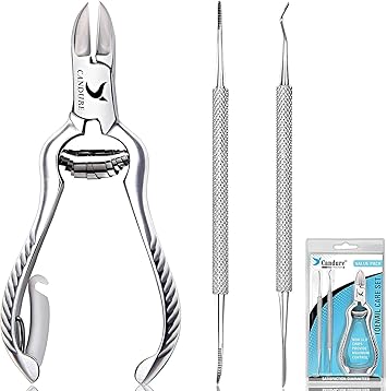 Candure Candure Nail Clippers Cutters Nippers for Thick Toenails Plus Nail Clippers for Fingernails Podiatry Instruments Clippers with Ingrown Toe Nail File Improved Quality  - Image 1
