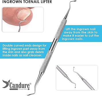 Candure Candure Nail Clippers Cutters Nippers for Thick Toenails Plus Nail Clippers for Fingernails Podiatry Instruments Clippers with Ingrown Toe Nail File Improved Quality  - Image 3