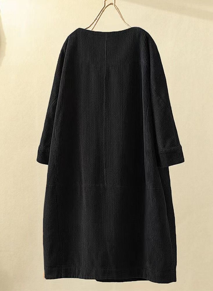 Loquat Casual Women's Round Neck A line Skirt Dress  - Image 2