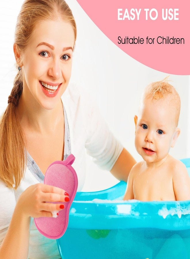 Hpmjz 2Pcs Baby Bath Sponge Shower Sponge Soft Absorbent Exfoliating Wash Soap Kids Loofah Gentleness Comfort Bathing Tool for Infants Men Women Body All Skin Type (Purple; Pink) - Image 5