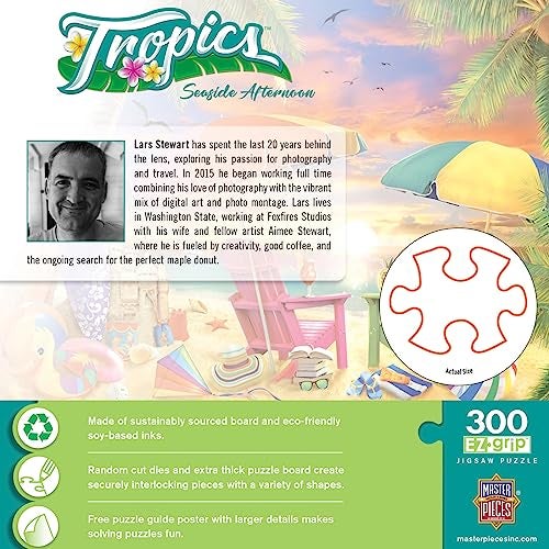MasterPieces 300 Piece EZ Grip Jigsaw Puzzle - Seaside Afternoon - 18"x24" - Image 3