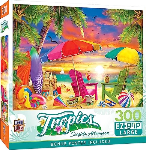 MasterPieces 300 Piece EZ Grip Jigsaw Puzzle - Seaside Afternoon - 18"x24" - Image 1