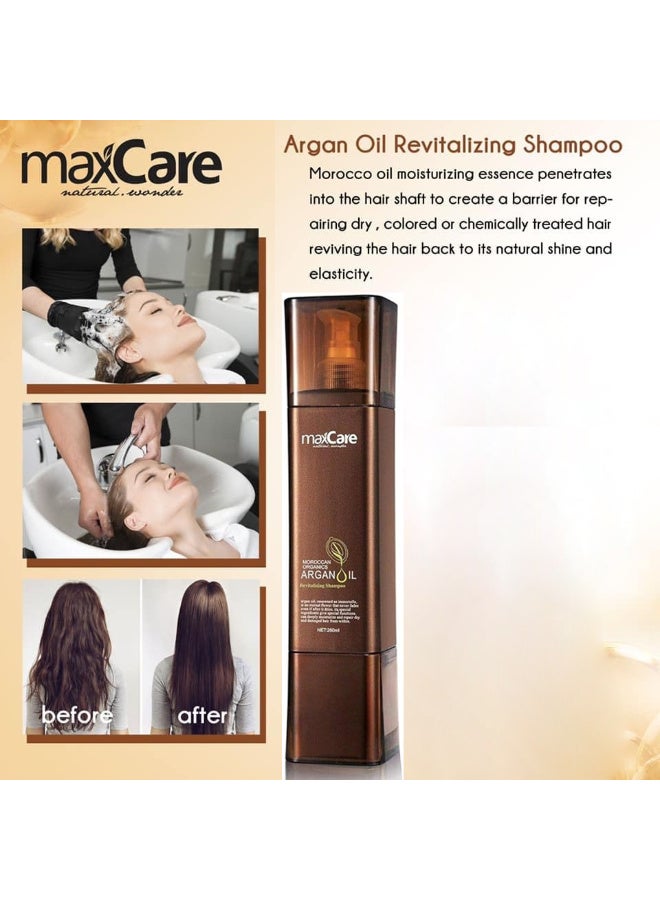 MaxCare Moroccan Organics Argan Oil Revitalizing Shampoo 260ml - Image 1
