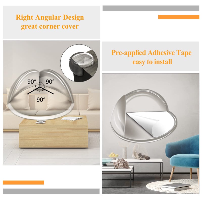 Gudui 24 Pack Corner Protectors Baby, Clear Corner Guards Furniture Corner & Edge Safety Bumpers Stop Child Head Injuries Sharp Corners Baby Proofing - Image 4