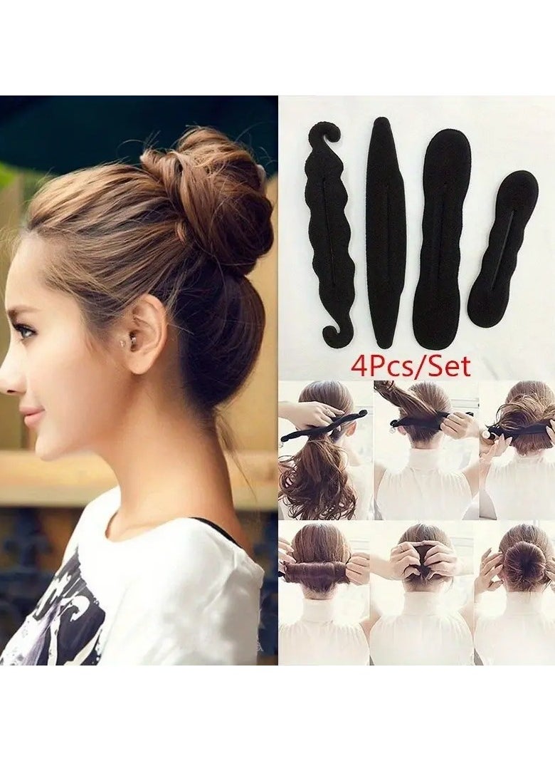 4pcs Magic Foam Sponge Hair Styling Set - Easy Twist Bun Maker & Clips, Comfortable & Portable for Effortless Hairstyles - pzsku/Z398A10F266F60C1F6585Z/45/_/1737539902/d2ad6772-ef1d-4d1f-a807-99359be7a091