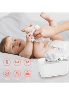Generic Baby Wipe Warmer, Baby Wet Wipes Dispenser, Portable Thermostat Baby Wipes Heater, Diaper Wipes Warmer for Newborn Baby, Keeps Wipes Warm and Moist, Prevent Dry, Baby Shower Gifts, White  - Image 4