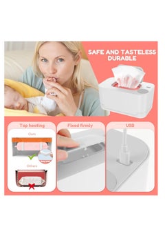 Generic Baby Wipe Warmer, Baby Wet Wipes Dispenser, Portable Thermostat Baby Wipes Heater, Diaper Wipes Warmer for Newborn Baby, Keeps Wipes Warm and Moist, Prevent Dry, Baby Shower Gifts, White  - Image 2