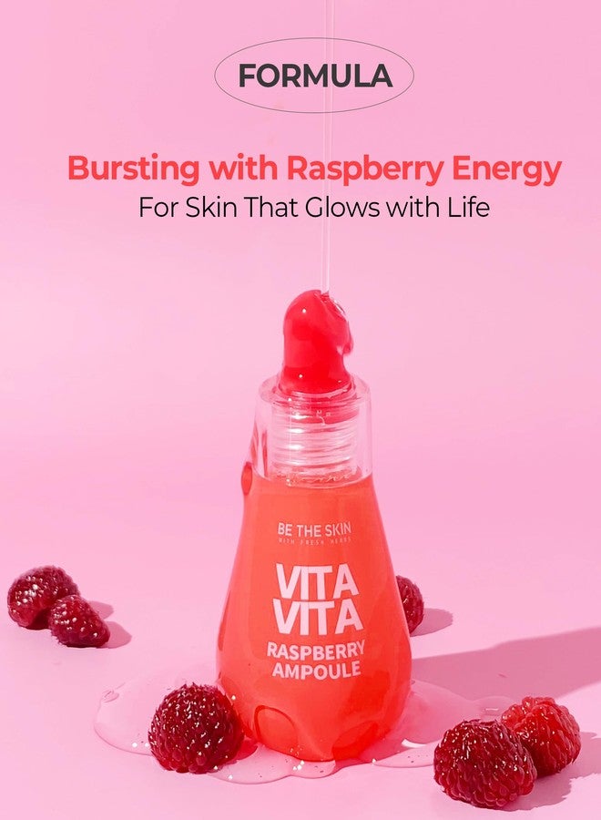 BE THE SKIN Vitavita Raspberry Ampoule - Radiance Boosting Face Serum for Even Skin Tone and Enhanced Elasticity with Niacinamide, Vitamin C, 11 Peptides, 1.01 fl.oz. - Image 4