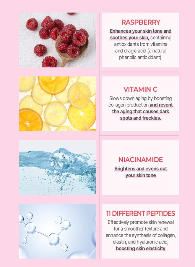 BE THE SKIN Vitavita Raspberry Ampoule - Radiance Boosting Face Serum for Even Skin Tone and Enhanced Elasticity with Niacinamide, Vitamin C, 11 Peptides, 1.01 fl.oz. - Image 3