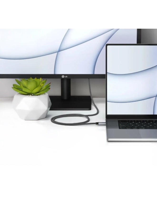 Mowsil USB4 Cable 5M – 20Gbps USB-C to USB-C Cable, 100W PD,4K@60Hz / 8K@30Hz Video, Aluminum Alloy Shell, Nylon Braided, Thunderbolt 3/4 Compatible for Laptops, Tablets and Monitors - Image 2