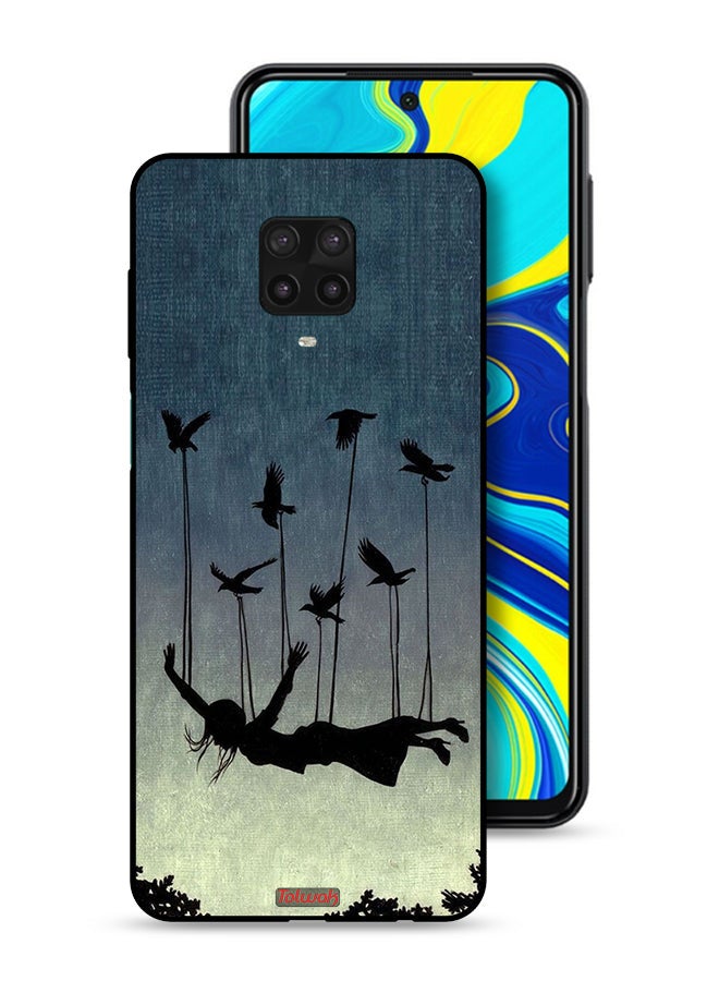 Tolwak Xiaomi Redmi Note 9 Pro Protective Case Cover Birds Holding Fallen Girl - Image 1