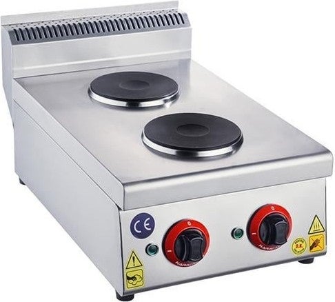 CSA Inox Karacasan Industrial Snack Series Counter Top Electric Double Stove 