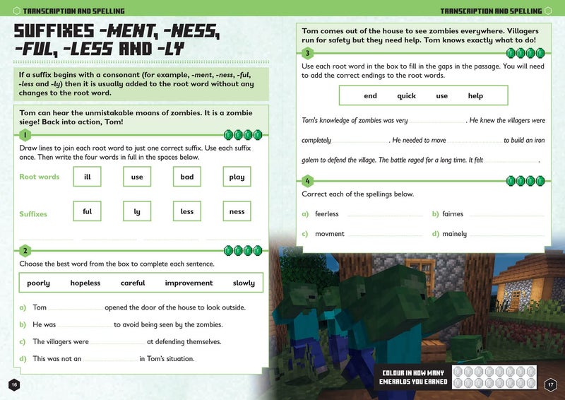 Minecraft English Ages 6-7: Official Workbook - Image 3