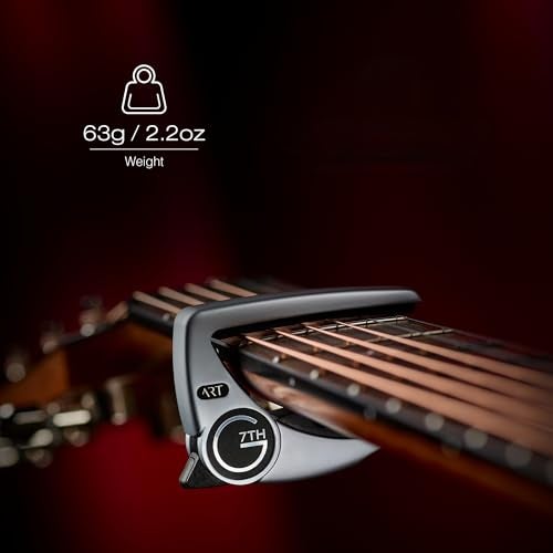 G7th Performance 3 Guitar Capo - Steel String Silver - 52mm - Adaptive Radius Technology, Precise Tuning, Unique Tension Control for Easy One-Handed Use - 6 String Acoustic and Electric Guitars - Image 5