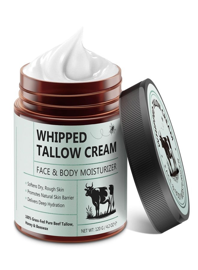 Rulviou 4.2oz Grass Fed Beef Tallow for Women and Girls, Organic Grass Fed and Finished Tallow For Skin - Face & Body(Unscented - Image 1