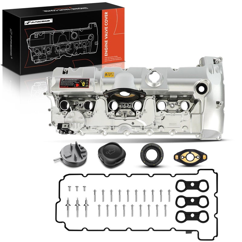 APremium Upgraded Aluminum Engine Valve Cover Kit Compatible with BMW E60 E70 E82 E83 E84 E89 E90 E92 Model 20072013 25L 30L 125i 128i 130i 323i 325i 328i 525i 528i 530i X1 X3 X5 Z4
