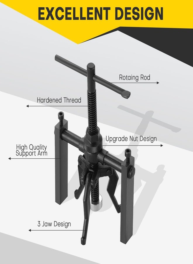 Acymner 3 Jaw Inner Bearing Puller Set | Blind Bearing Puller Set, Bushing Gear Extractor Wheel Bearing Puller Kit - Heavy Duty Pilot Gear Extractor for Motorcycle, Car, and SUV - Image 4