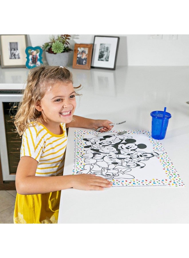 J.L. Childress Disney Baby by J.L. Childress Disposable ColorMe Placemats - Paper Stick-On Placemats with Coloring Fun, Airplane Tray Table Cover - Pack of 24  - Image 2