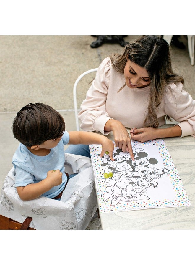 J.L. Childress Disney Baby by J.L. Childress Disposable ColorMe Placemats - Paper Stick-On Placemats with Coloring Fun, Airplane Tray Table Cover - Pack of 24  - Image 4