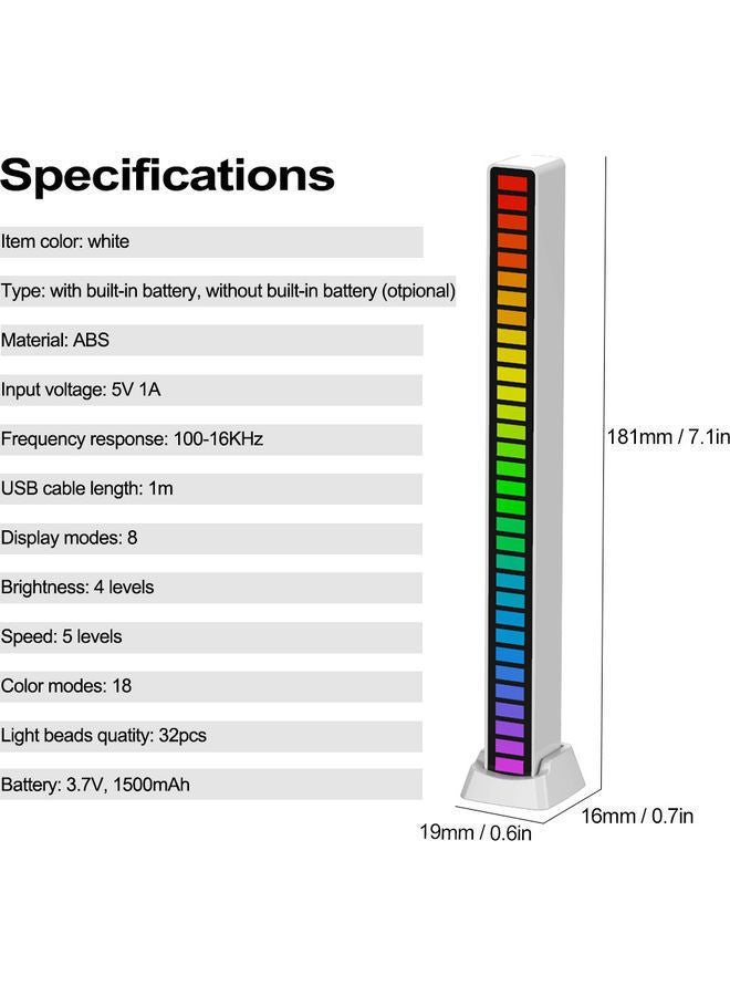 NIBEMINENT RGB LED Sound Control Pickup Rhythm Light Multicolour - Image 3