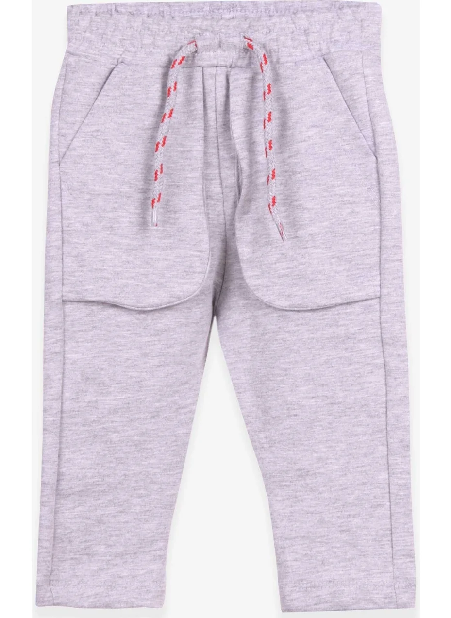 Breeze Boy's Sweatpants with Pocket Pocket Light Gray Melange (Ages 1-4)