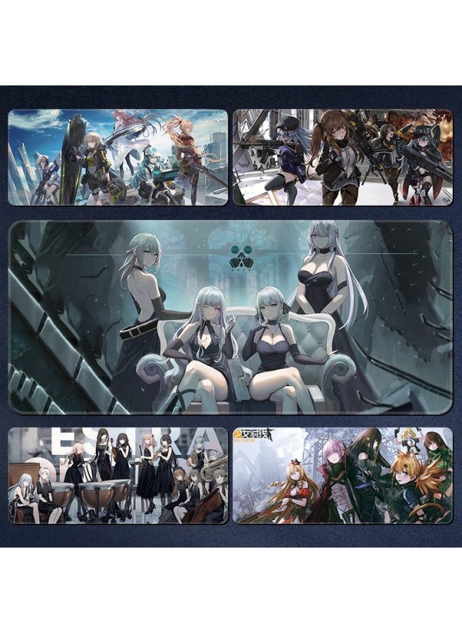 Generic - Girl Front Line Mouse Pad Cartoon Anime 70x30 Large AK Internet Cafe Table Mat Game Lock Edge Thickened Keyboard Pad-Color:900x400x5mm-Pattern:Girl Front Line 003 - Image 1