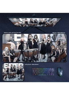 Girl Front Line Mouse Pad Cartoon Anime 70x30 Large AK Internet Cafe Table Mat Game Lock Edge Thickened Keyboard Pad-Color:900x400x5mm-Pattern:Girl Front Line 003