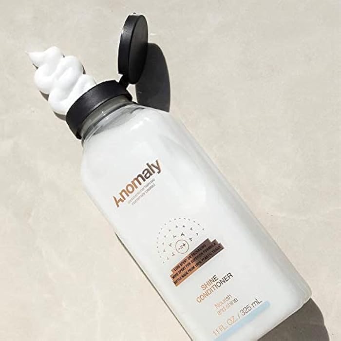 Anomaly Shine Deep Conditioner Detangler with Jojoba Oil & Murumuru Butter for Dry Hair | Anti Frizz Control | Sulfate Free & Paraben Free | Sustainable Ocean Plastic Packaging, 11 fl oz. (Pack of 4) - Image 3