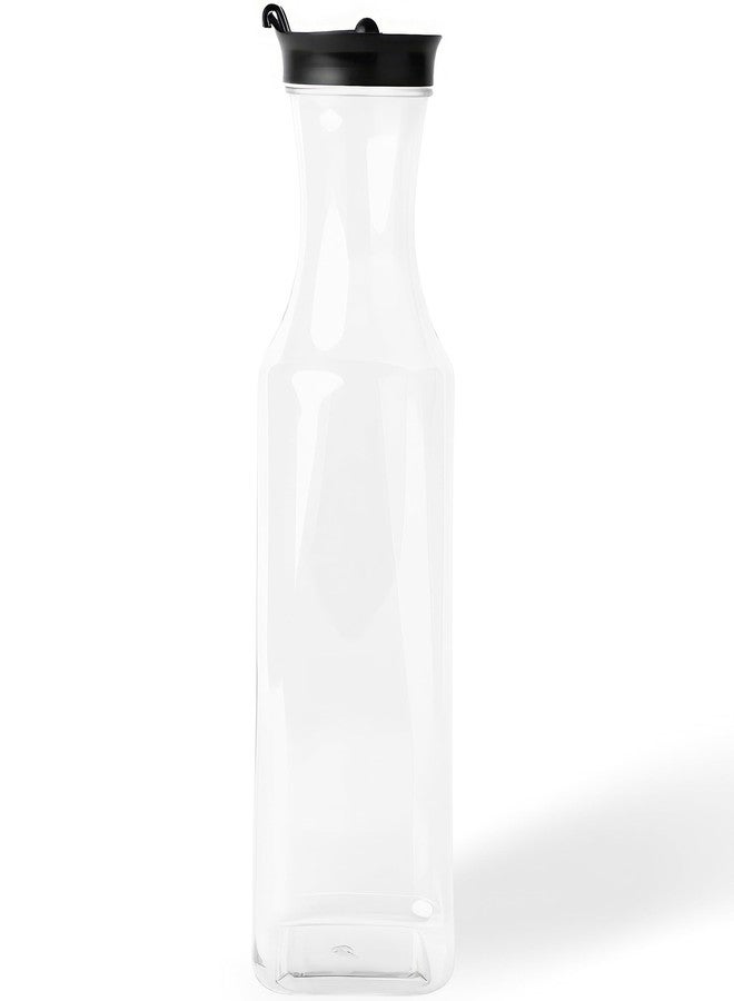 Blue Sky Square Clear Plastic Pitcher 54oz with Black Lid - 1 Count | Elegant Serveware Perfect for Parties, Picnics and Gatherings - Image 1