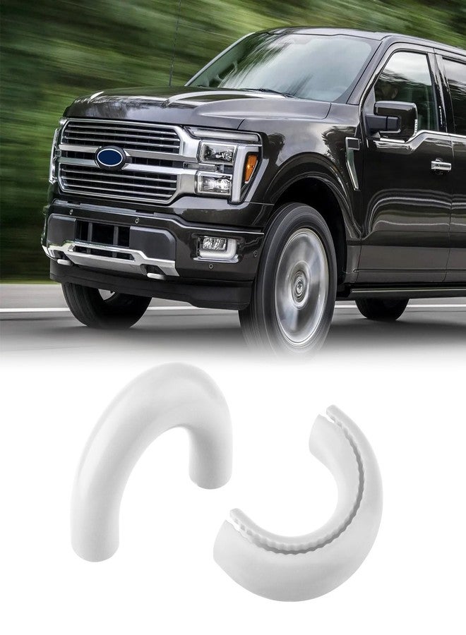 TECHPICCO Tow Hooks Covers for Ford F150 2004-2025 Bronco Base/Big Bend/Outer Banks 2021-2025 Compatible with Toyota Tundra Accessories 2017-2021 (White) - Image 1