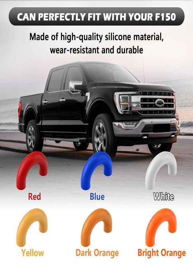 TECHPICCO Tow Hooks Covers for Ford F150 2004-2025 Bronco Base/Big Bend/Outer Banks 2021-2025 Compatible with Toyota Tundra Accessories 2017-2021 (White) - Image 3