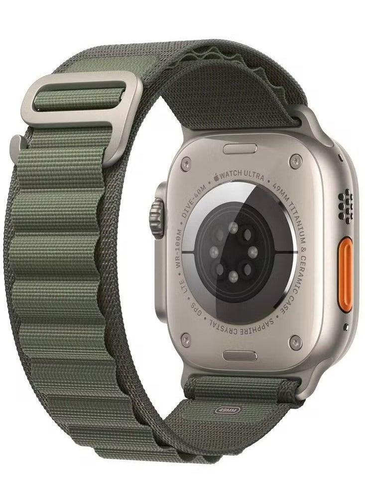 IAF - Alpine Loop Sport Nylon Watch Band Strap for Apple Watch Ultra 49mm/45mm/44mm/42mm Alpine Loop Green - Image 1