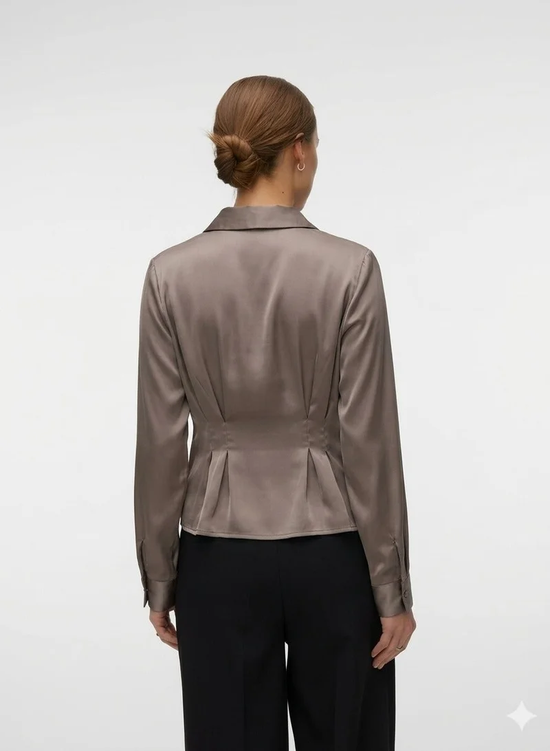 فيرو مودا VMMIRO Long Sleeve Fitted Shirt Woven