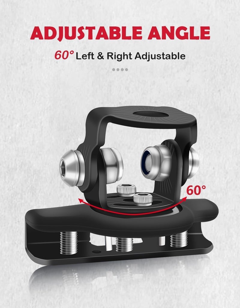 Chelhead Led Hood Light Mounts, Universal Led Light Bar Mounting Brackets 304 Stainless Steel Hood Clamp Lights Mounts, Black - Image 3