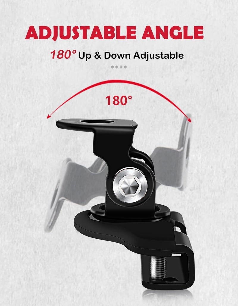Chelhead Led Hood Light Mounts, Universal Led Light Bar Mounting Brackets 304 Stainless Steel Hood Clamp Lights Mounts, Black - Image 5
